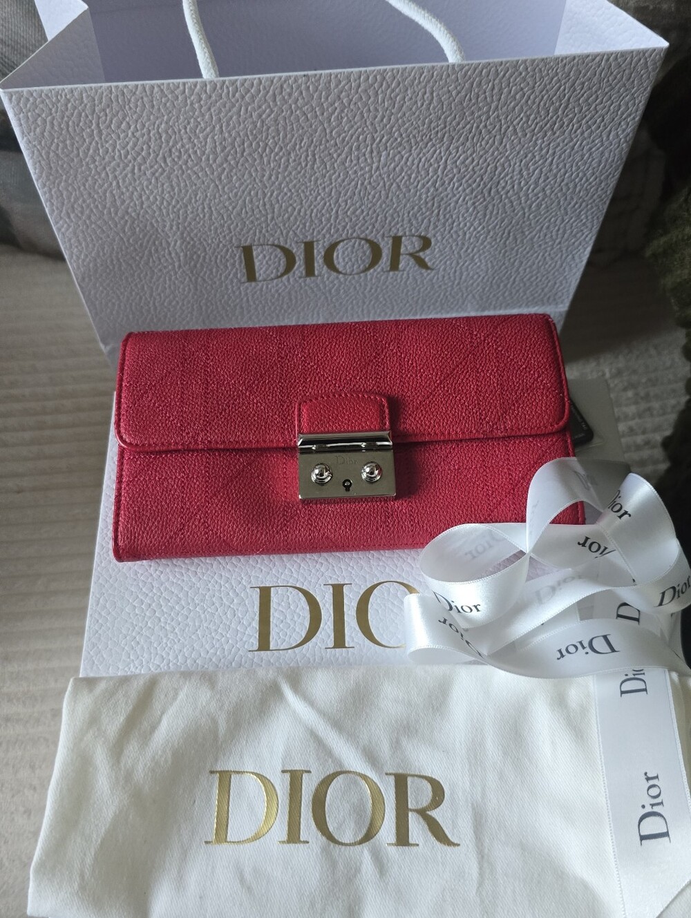 Christian Dior Cannage Promenade Wallet on Chain. Full Inclusion.
